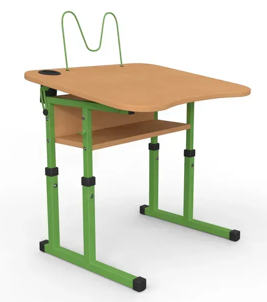 Стіл учнівський №4-7 з регулюванням куту нахилу стільниці 700х585 МФ Вересень